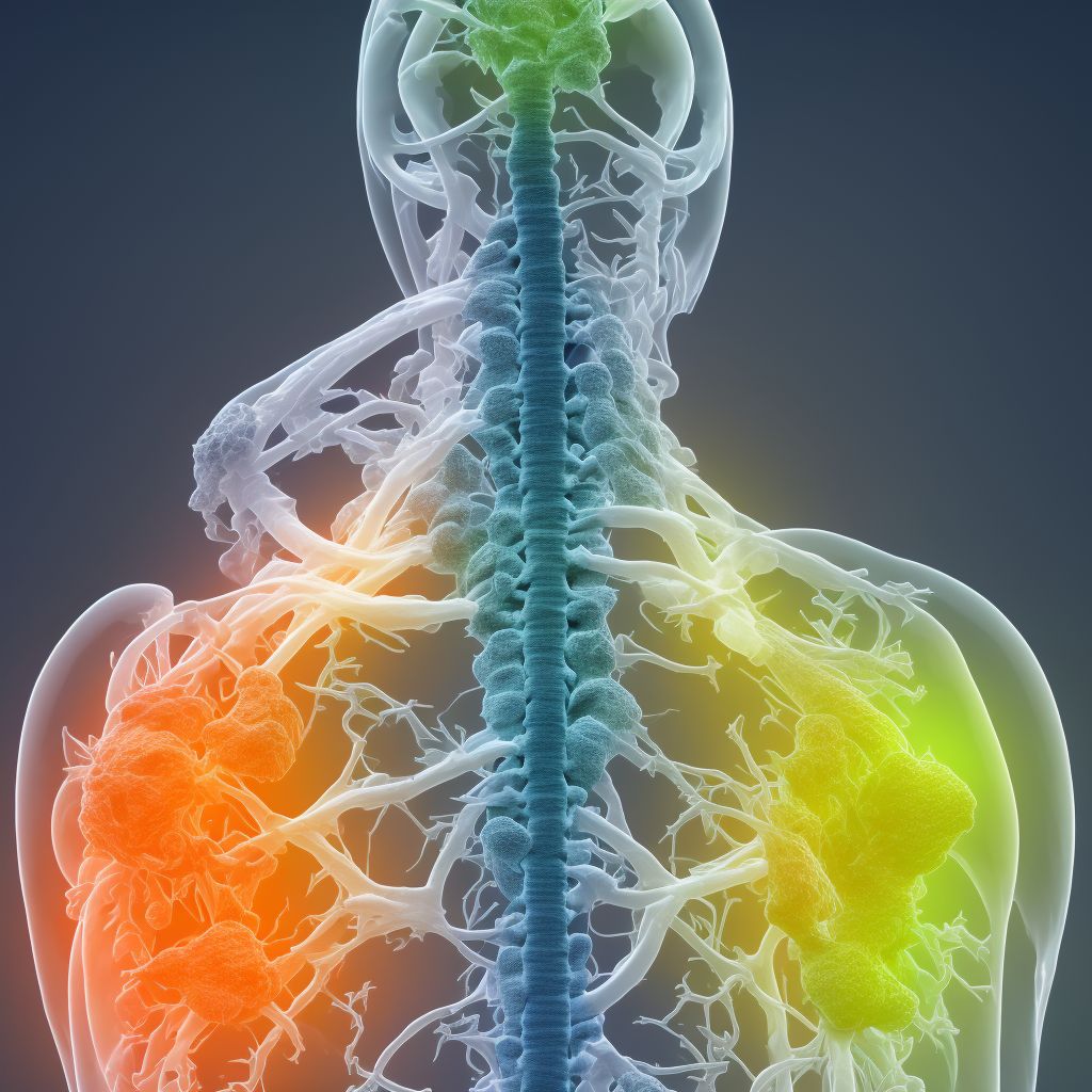 Collapsed vertebra, not elsewhere classified, sacral and sacrococcygeal region, sequela of fracture digital illustration