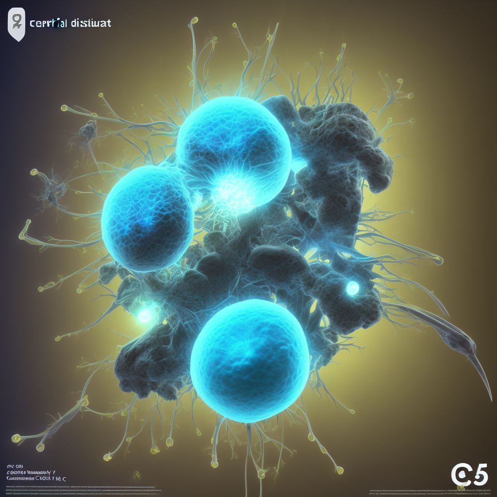 Cervical disc disorder at C5-C6 level with myelopathy digital illustration