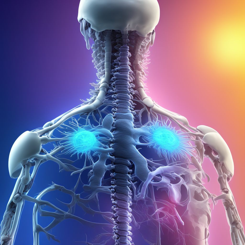 Cervical disc disorder at C6-C7 level with myelopathy digital illustration