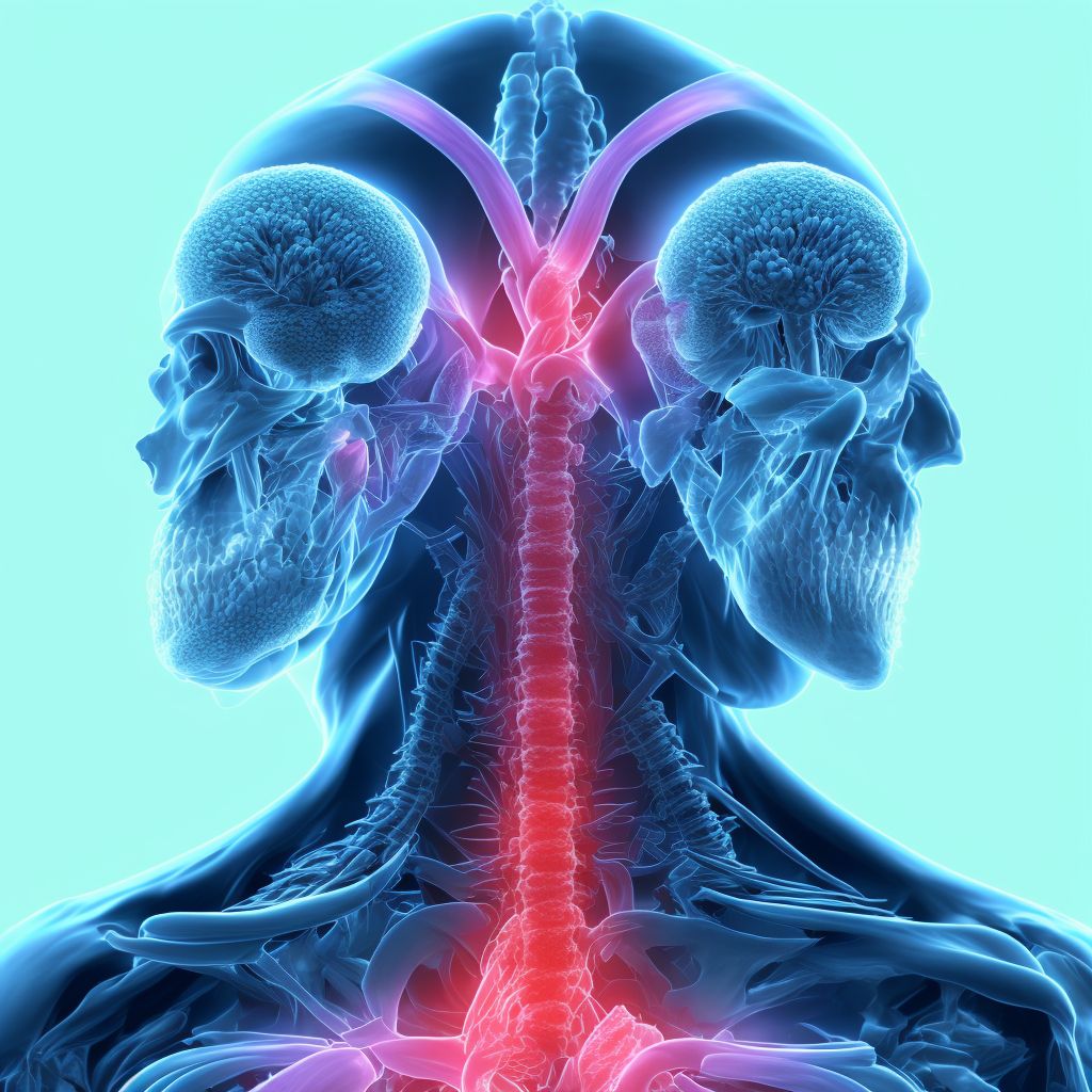 Cervical disc disorder with radiculopathy, high cervical region digital illustration