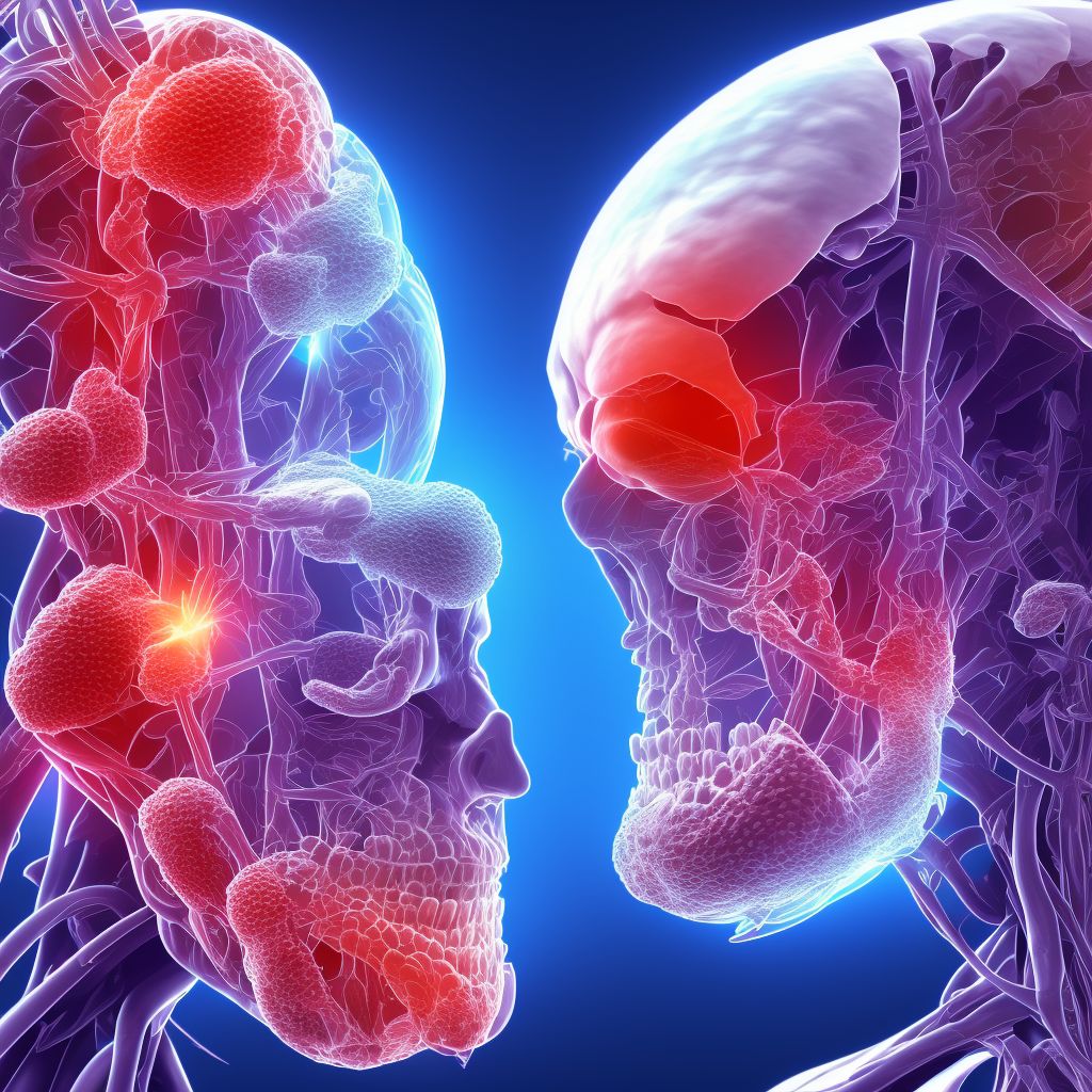 Other cervical disc degeneration, cervicothoracic region digital illustration