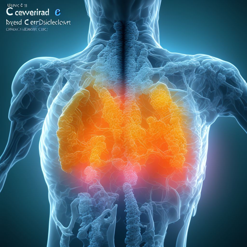 Unspecified cervical disc disorder at C6-C7 level digital illustration