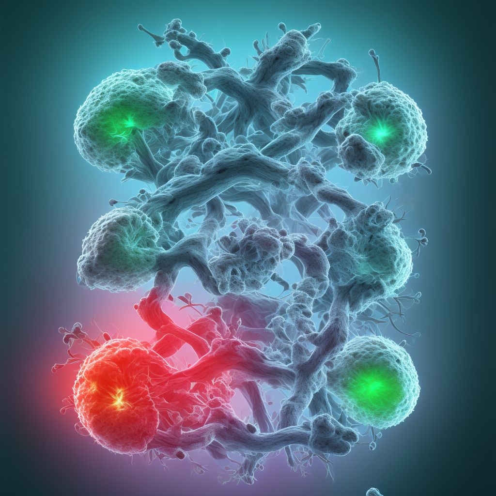 Intervertebral disc disorders with radiculopathy, thoracolumbar region digital illustration