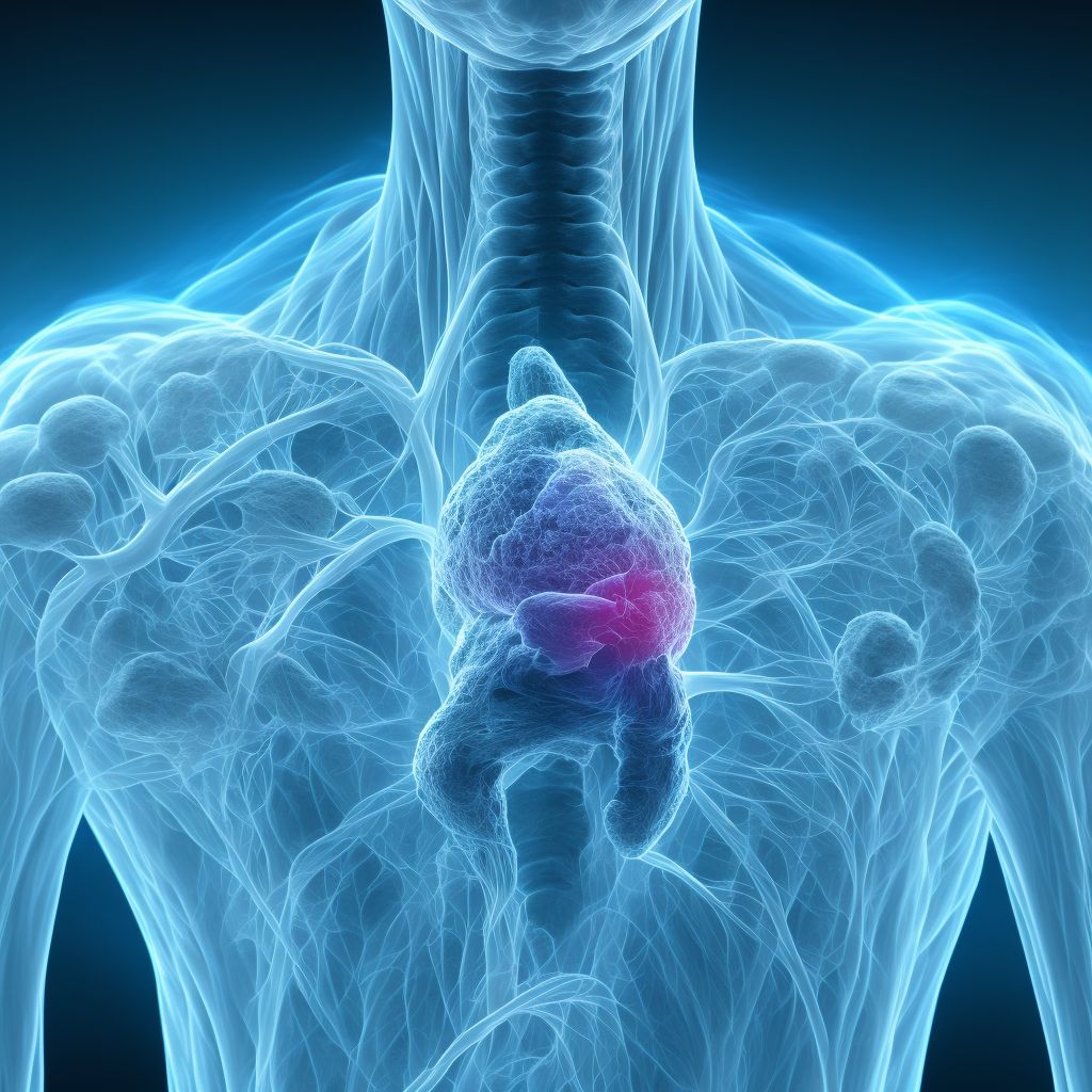 Intervertebral annulus fibrosus defect, lumbosacral region, unspecified size digital illustration