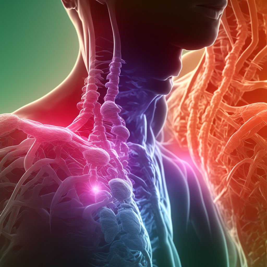 Panniculitis affecting regions of neck and back, thoracic region digital illustration