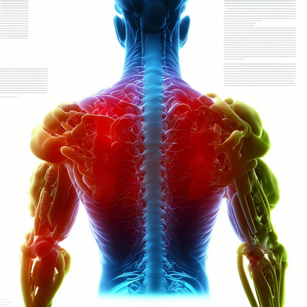 Low back pain digital illustration