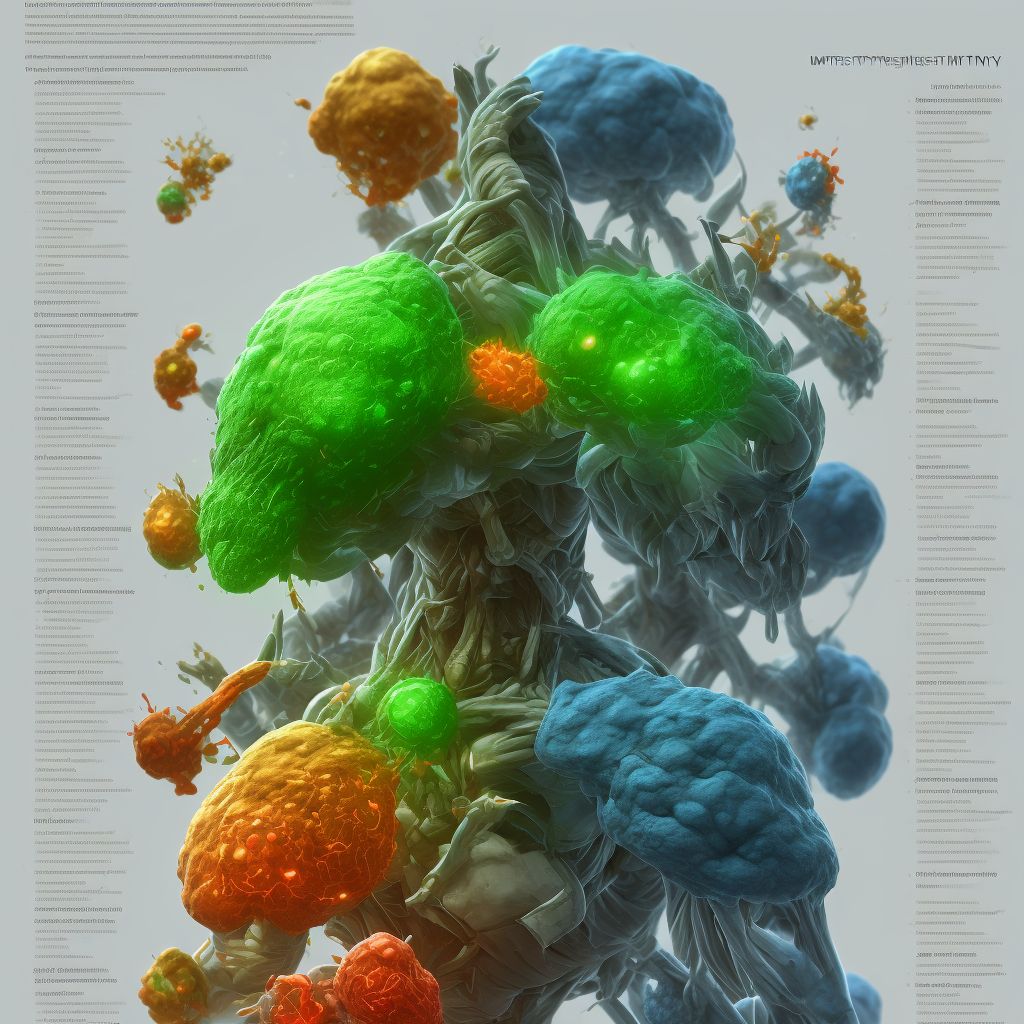 Infective myositis, left upper arm digital illustration