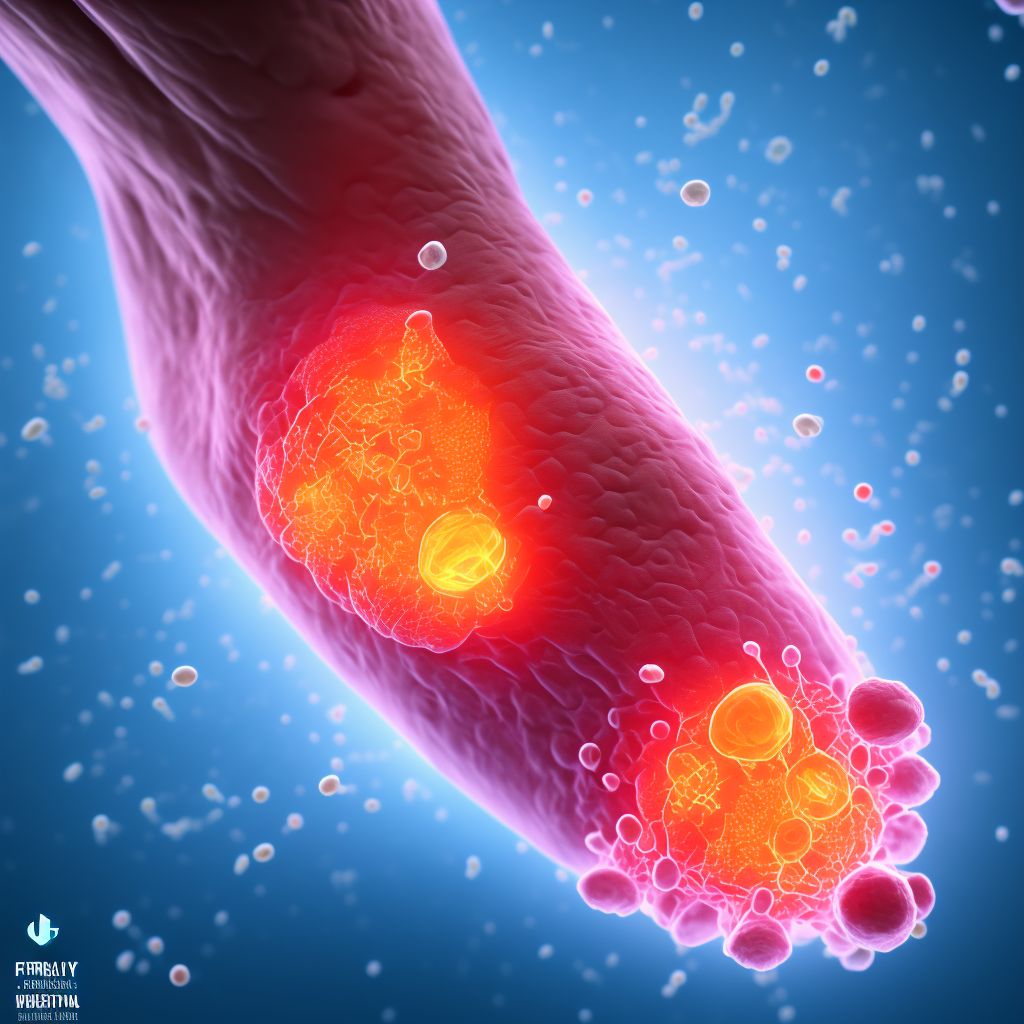 Foreign body granuloma of soft tissue, not elsewhere classified, unspecified ankle and foot digital illustration