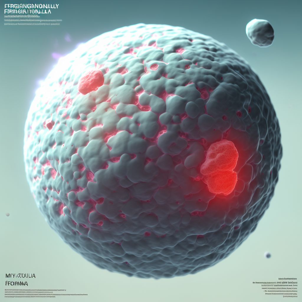 Foreign body granuloma of soft tissue, not elsewhere classified, other site digital illustration