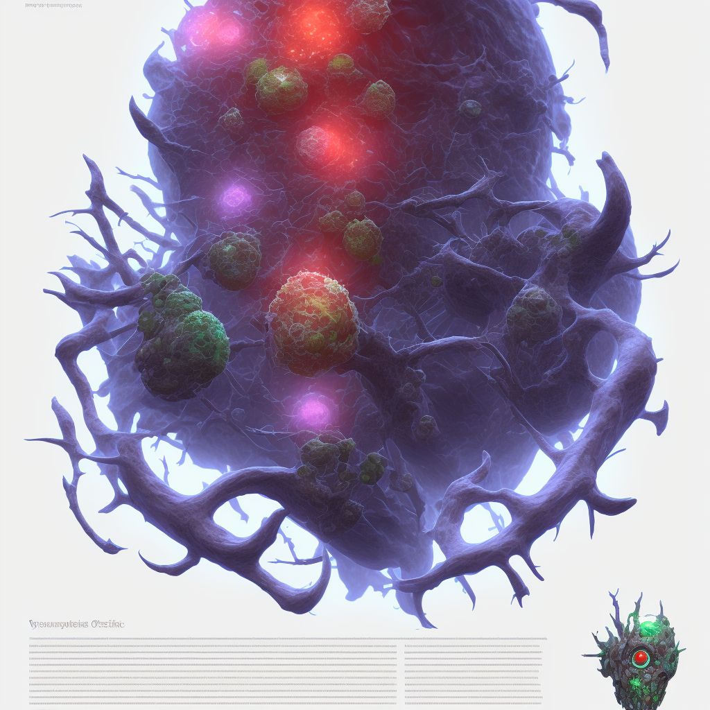 Myositis ossificans progressiva, right lower leg digital illustration