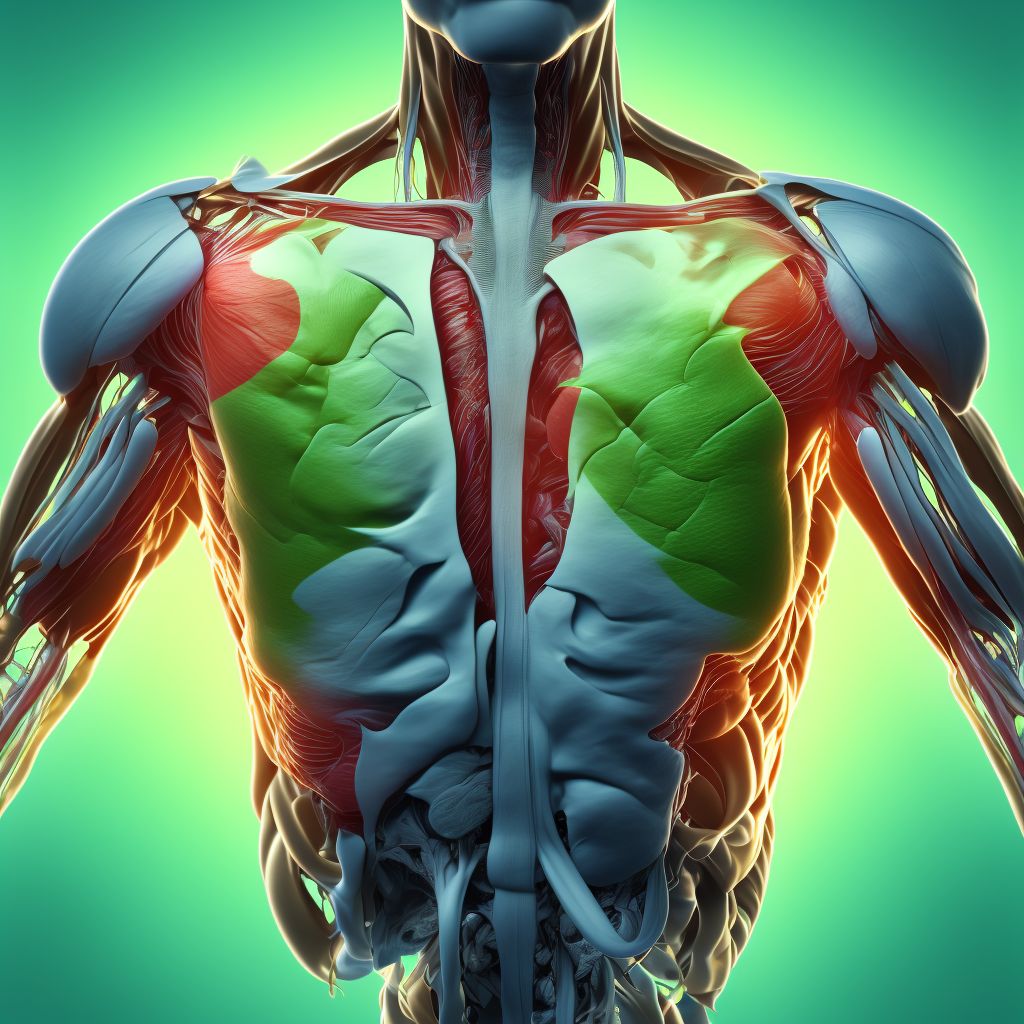 Nontraumatic ischemic infarction of muscle, unspecified shoulder digital illustration