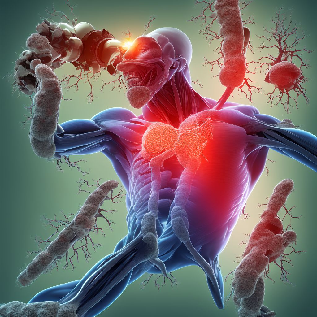 Nontraumatic ischemic infarction of muscle, unspecified ankle and foot digital illustration