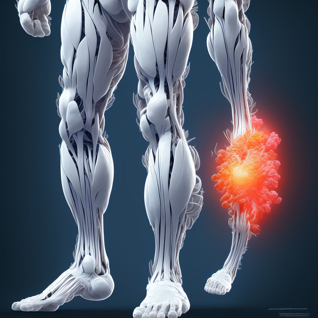 Contracture of muscle, unspecified lower leg digital illustration