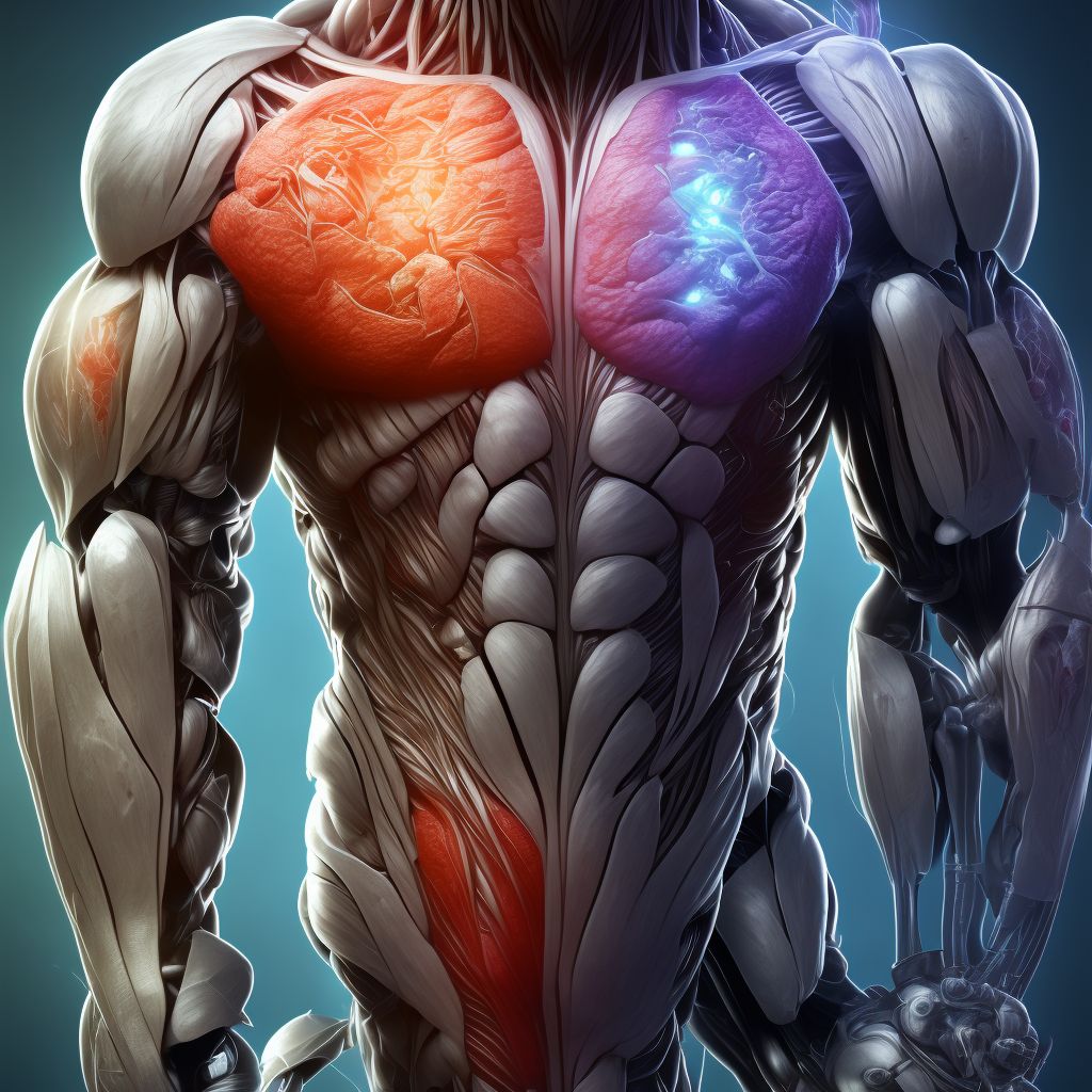 Muscle wasting and atrophy, not elsewhere classified, left upper arm digital illustration