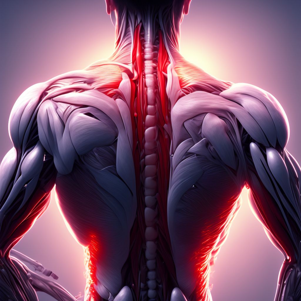 Muscle spasm of back digital illustration