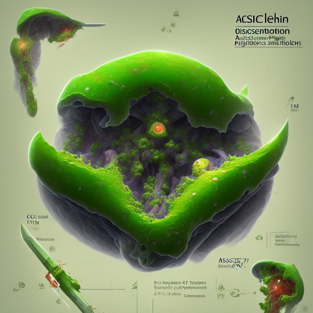 Abscess of tendon sheath, right thigh digital illustration