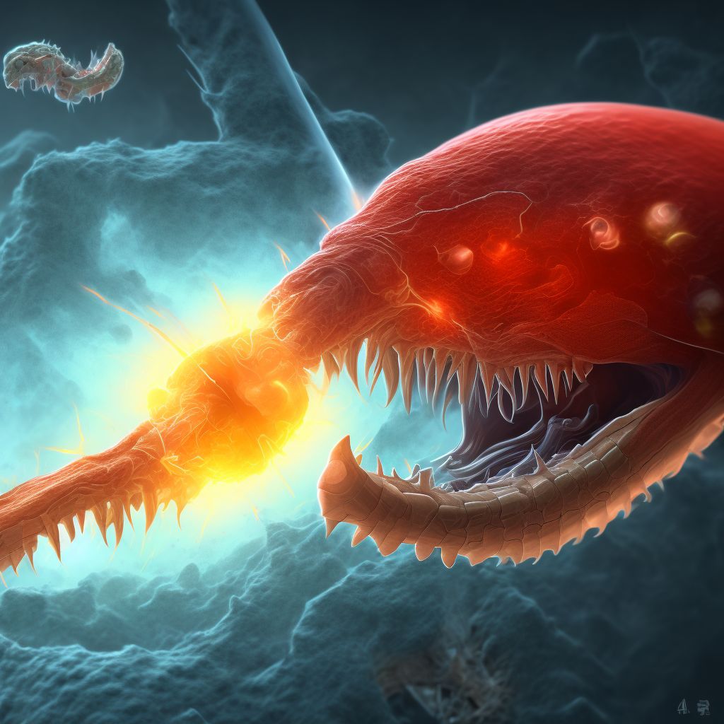 Abscess of tendon sheath, right lower leg digital illustration