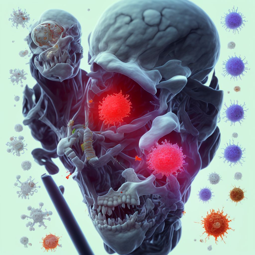 Other infective (teno)synovitis, left knee digital illustration