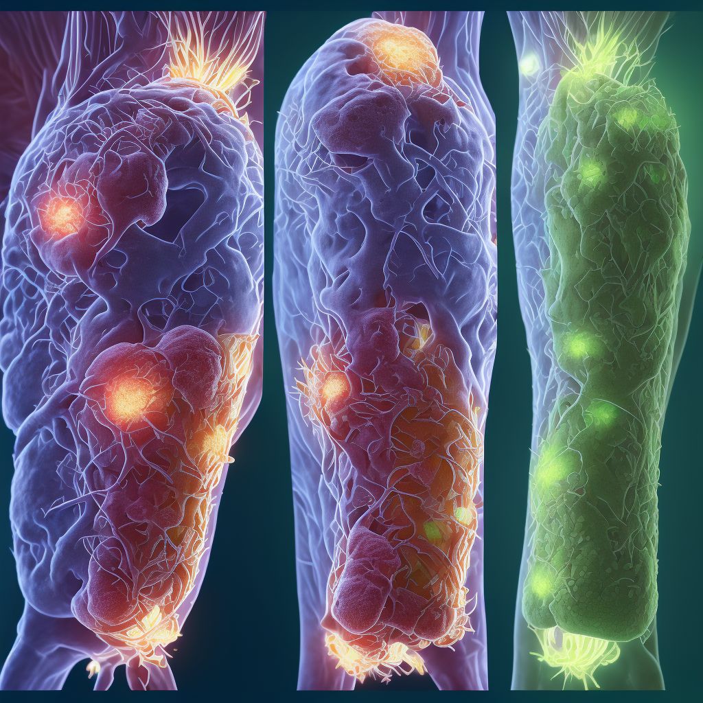 Other synovitis and tenosynovitis, right forearm digital illustration