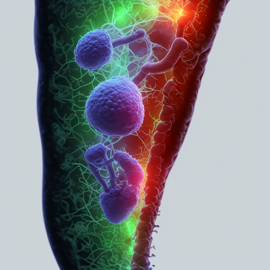 Other synovitis and tenosynovitis, right lower leg digital illustration