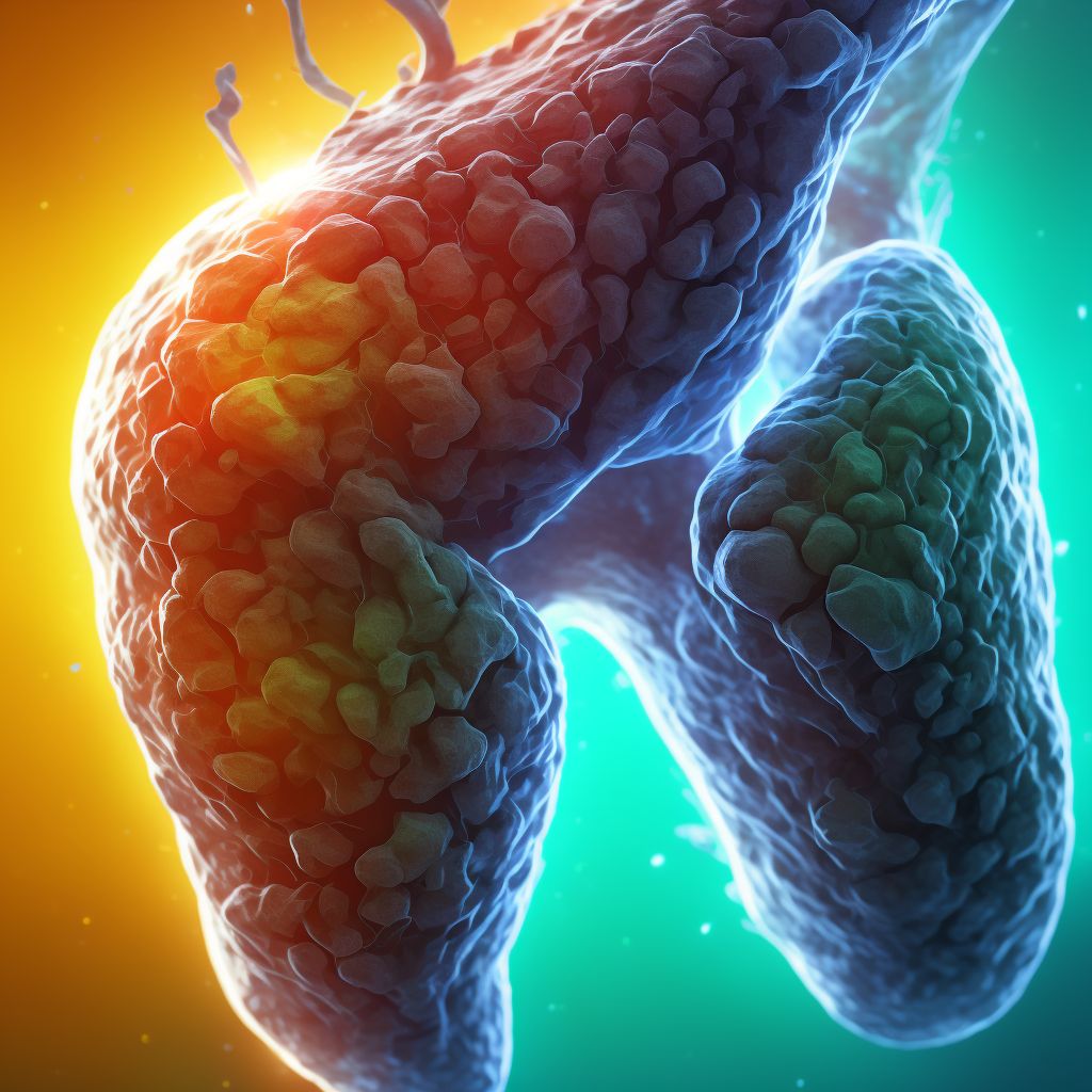 Spontaneous rupture of flexor tendons, right thigh digital illustration