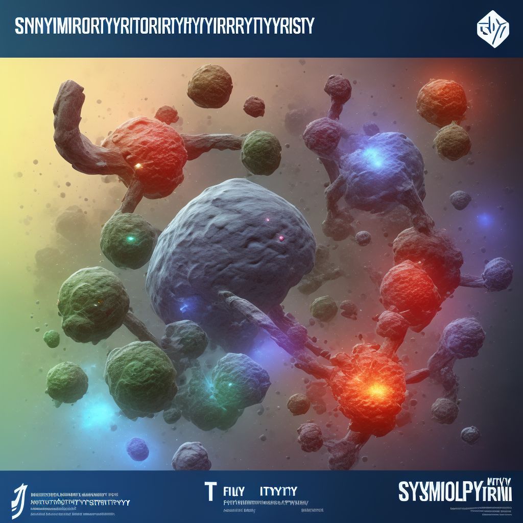 Synovial hypertrophy, not elsewhere classified, left forearm digital illustration