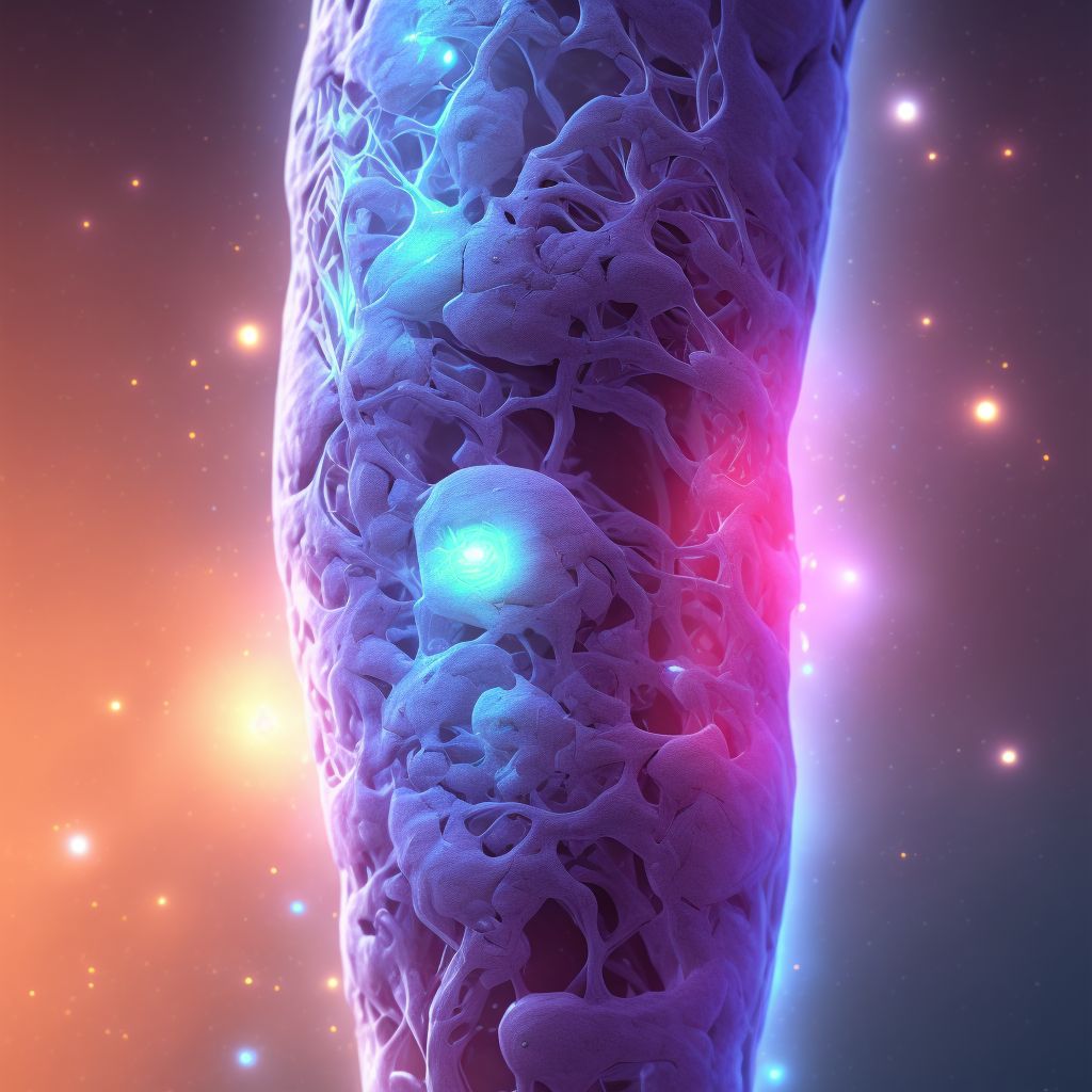 Synovial hypertrophy, not elsewhere classified, right lower leg digital illustration