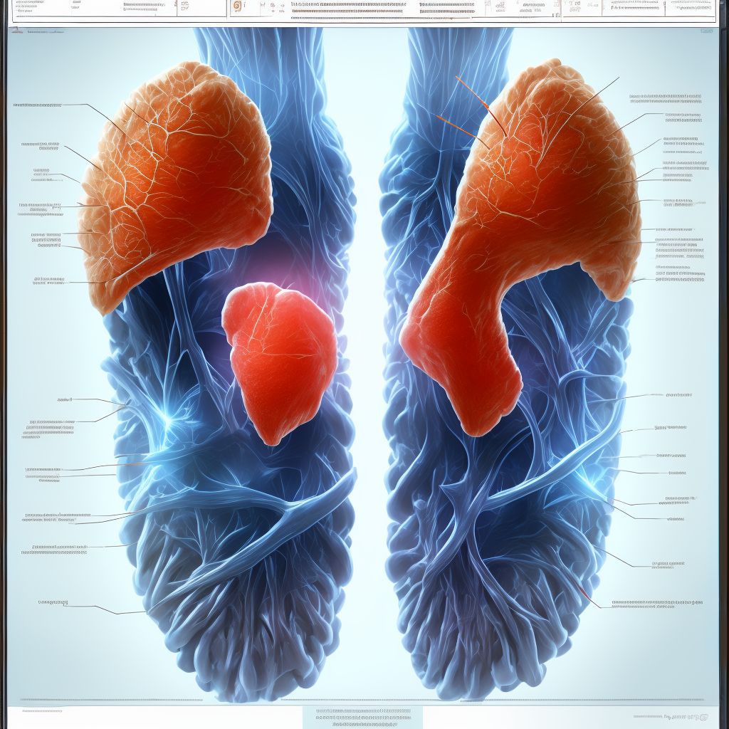 Synovial hypertrophy, not elsewhere classified, left ankle and foot digital illustration