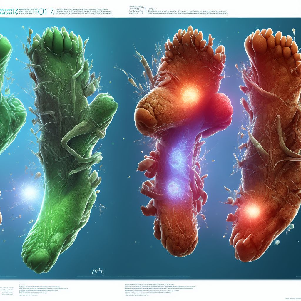 Other specified disorders of synovium, left ankle and foot digital illustration