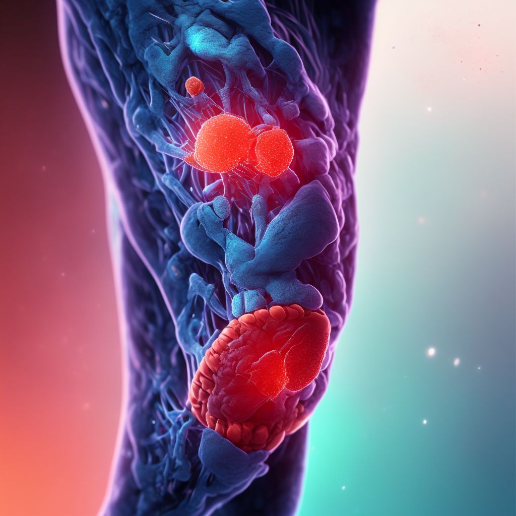 Other bursitis of knee, right knee digital illustration