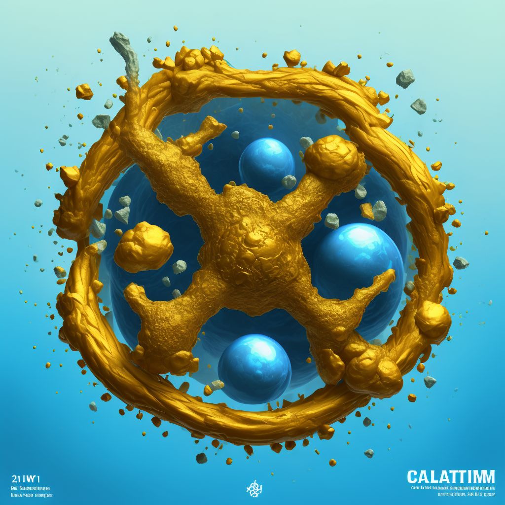 Calcium deposit in bursa, right elbow digital illustration