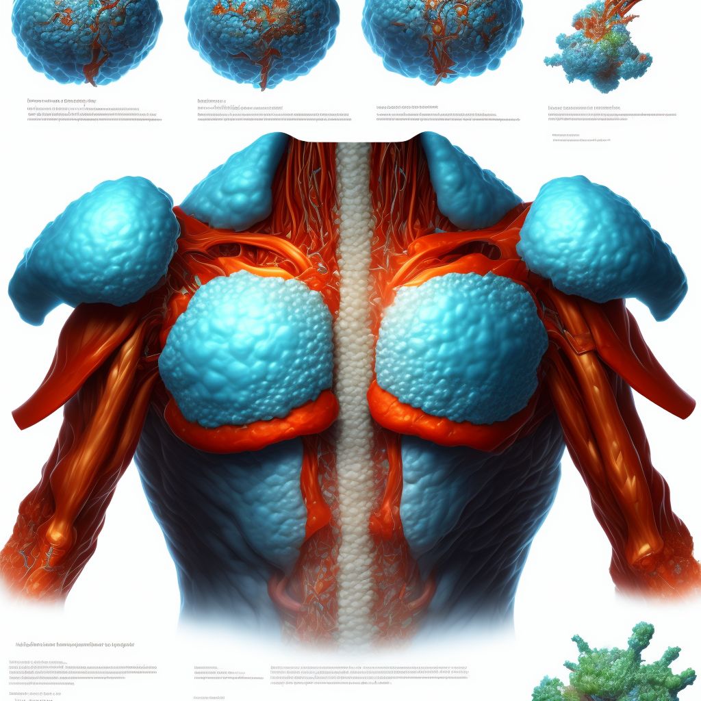 Bursitis of left shoulder digital illustration