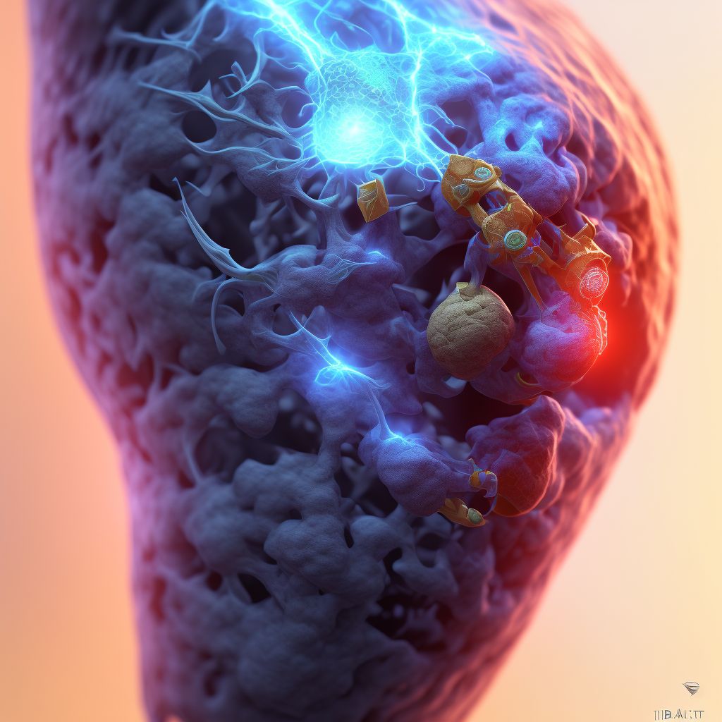 Tibial collateral bursitis [Pellegrini-Stieda], left leg digital illustration