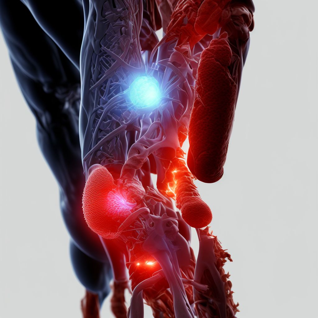 Posterior tibial tendinitis, unspecified leg digital illustration