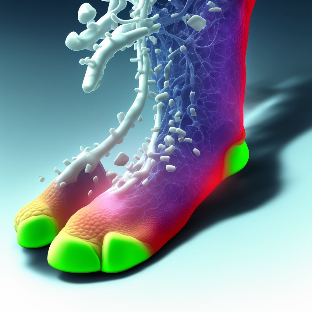 Calcaneal spur, unspecified foot digital illustration