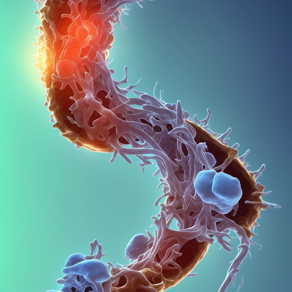 Calcaneal spur, right foot digital illustration