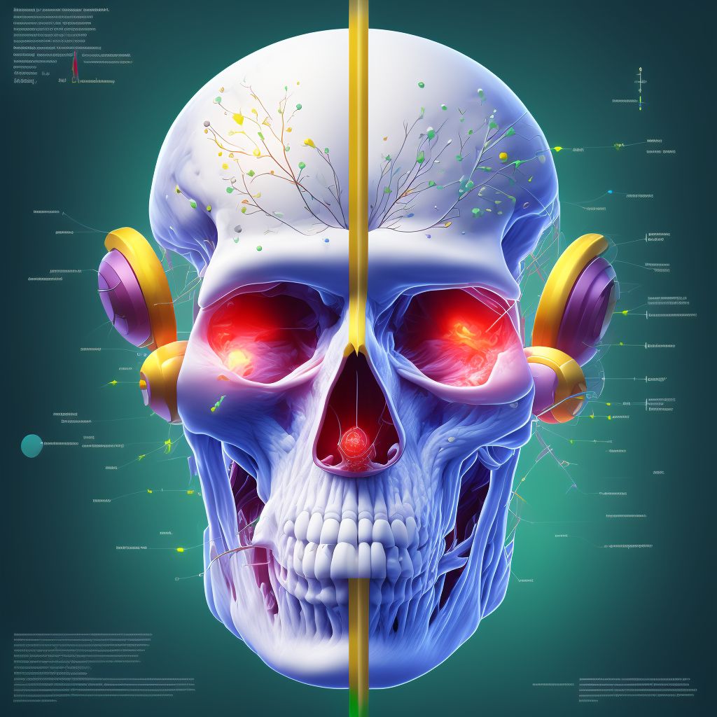 Myalgia of auxiliary muscles, head and neck digital illustration