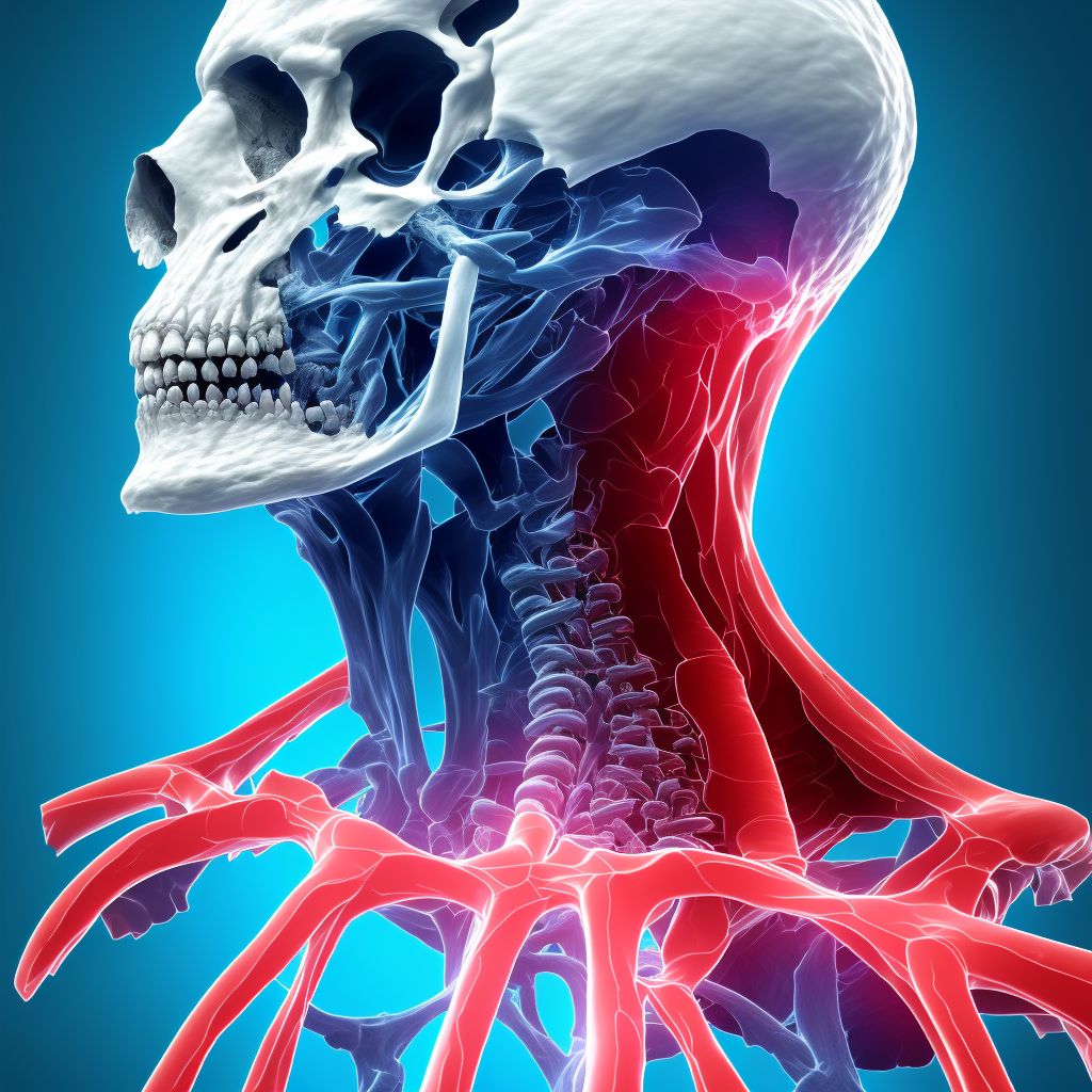 Age-related osteoporosis with current pathological fracture, unspecified site, subsequent encounter for fracture with delayed healing digital illustration