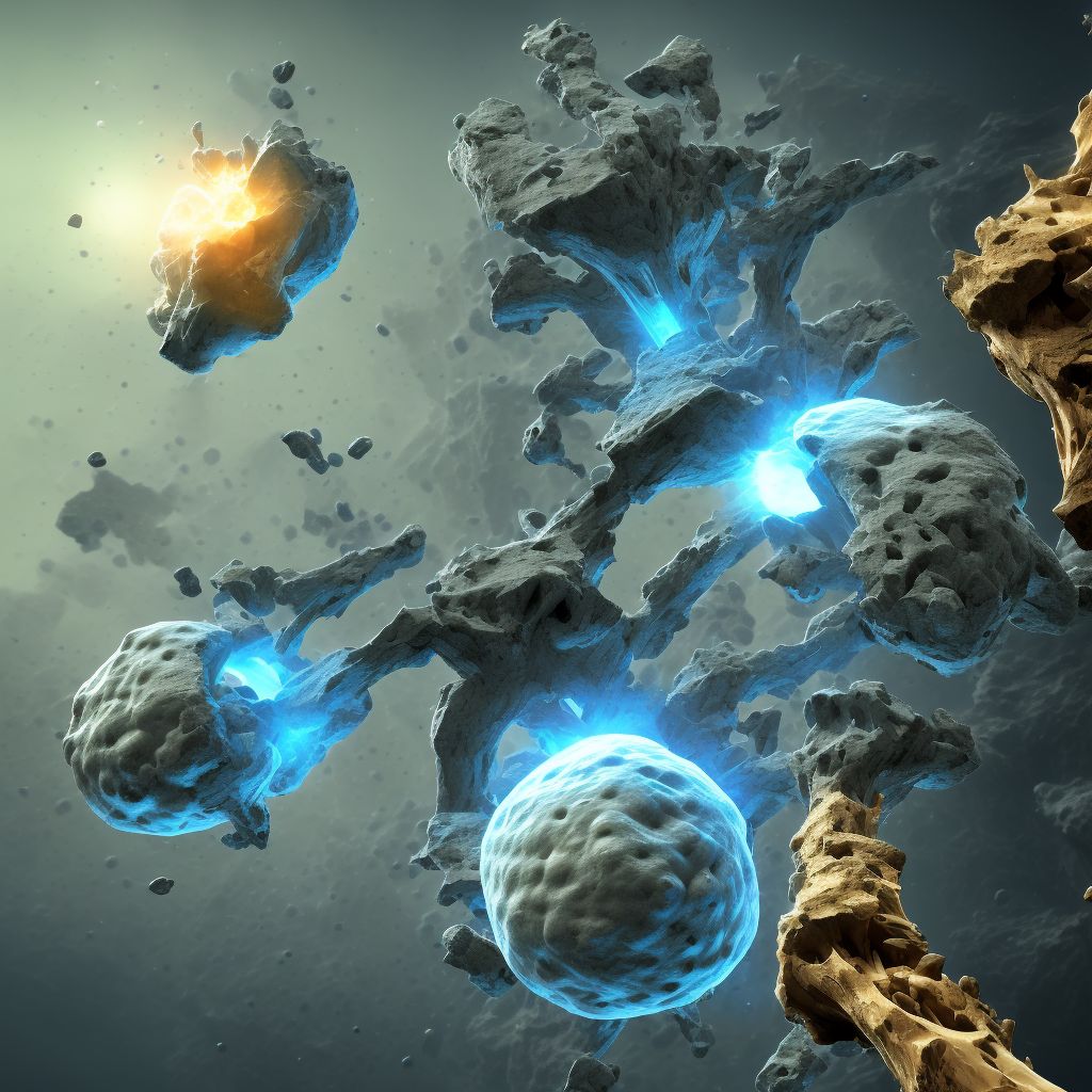 Age-related osteoporosis with current pathological fracture, unspecified site, subsequent encounter for fracture with malunion digital illustration