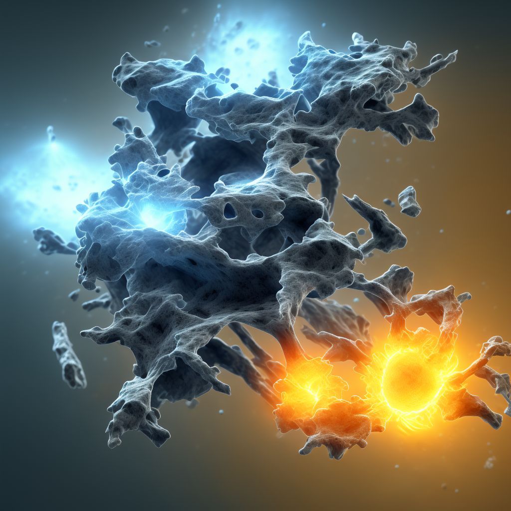 Age-related osteoporosis with current pathological fracture, unspecified site, sequela digital illustration