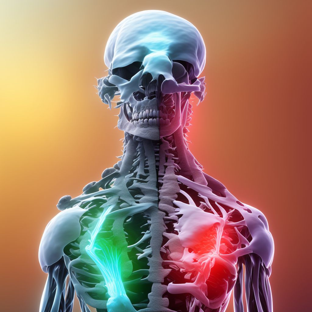 Age-related osteoporosis with current pathological fracture, unspecified shoulder, sequela digital illustration