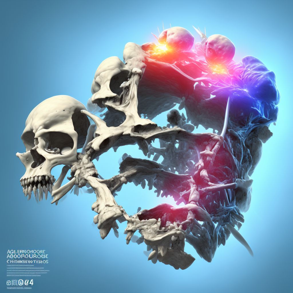 Age-related osteoporosis with current pathological fracture, left humerus, subsequent encounter for fracture with routine healing digital illustration