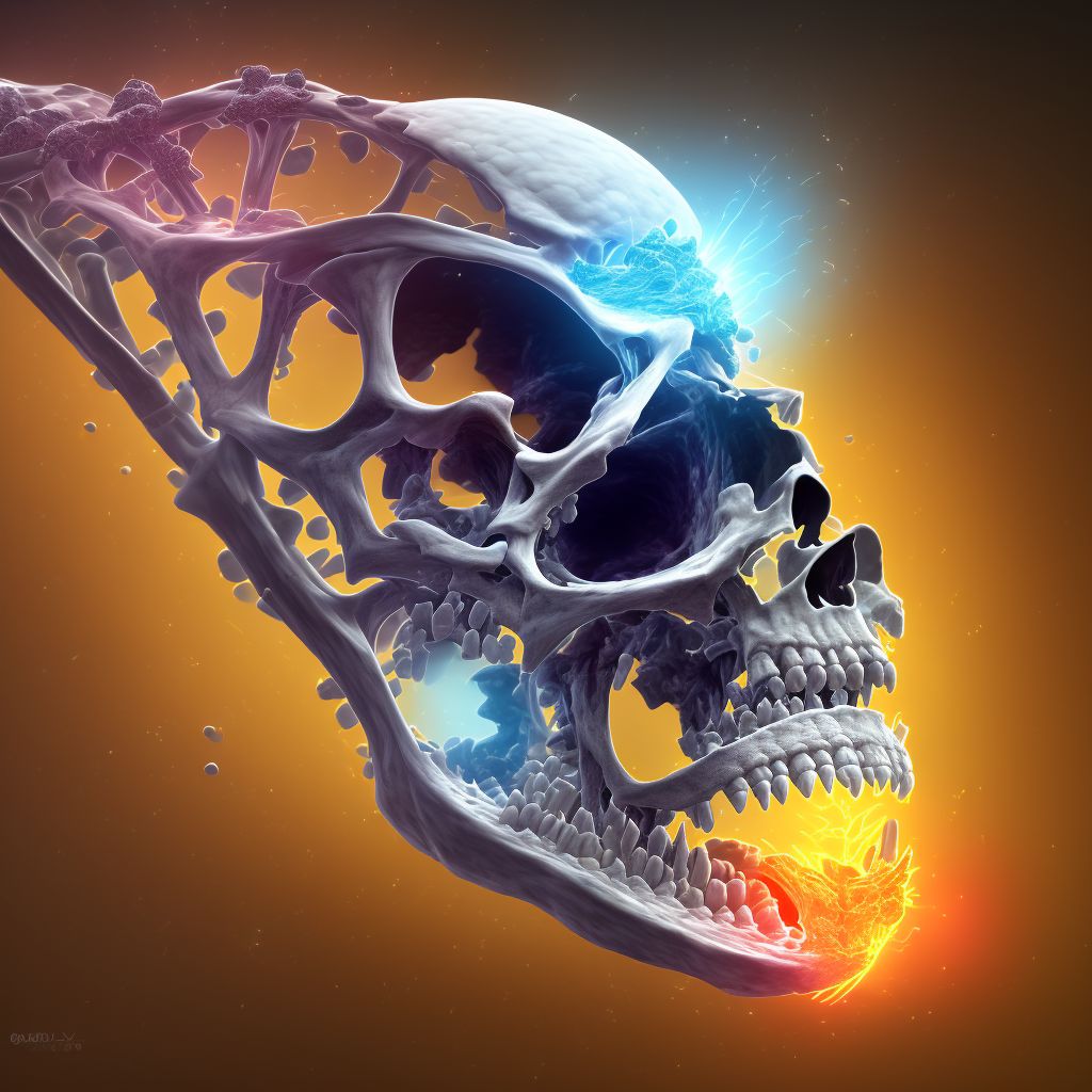 Age-related osteoporosis with current pathological fracture, left humerus, subsequent encounter for fracture with malunion digital illustration