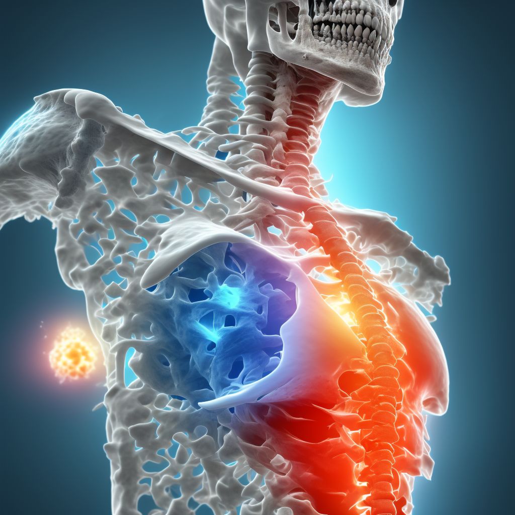 Age-related osteoporosis with current pathological fracture, unspecified humerus, initial encounter for fracture digital illustration