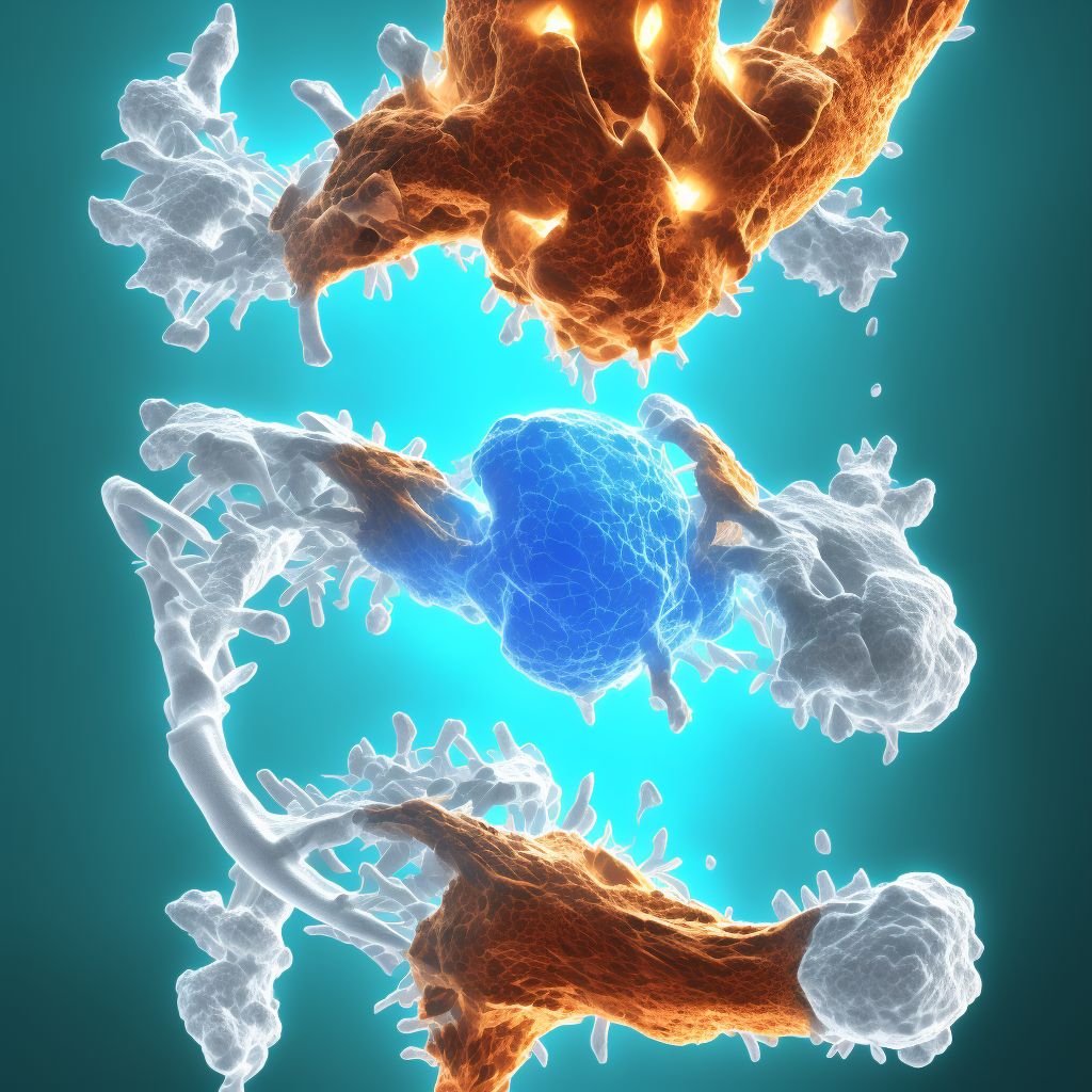 Age-related osteoporosis with current pathological fracture, right forearm, subsequent encounter for fracture with delayed healing digital illustration