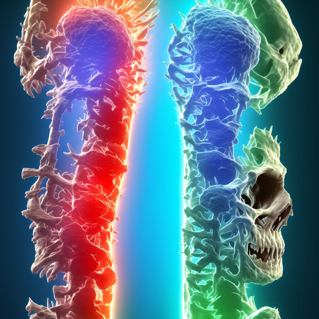 Age-related osteoporosis with current pathological fracture, left forearm, initial encounter for fracture digital illustration