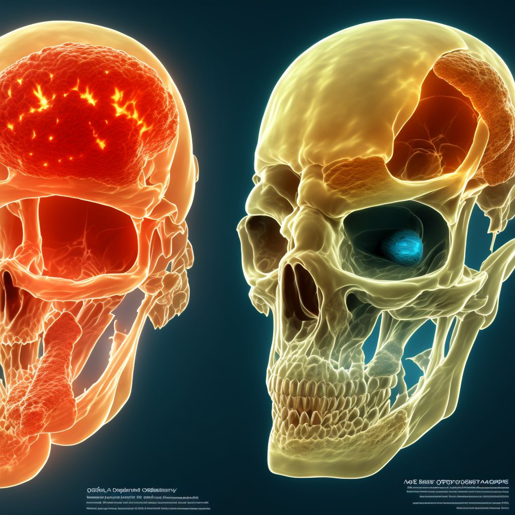 Age-related osteoporosis with current pathological fracture, unspecified femur, sequela digital illustration