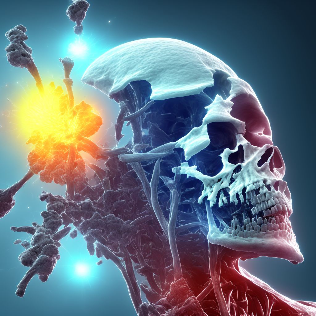 Age-related osteoporosis with current pathological fracture, left lower leg, initial encounter for fracture digital illustration