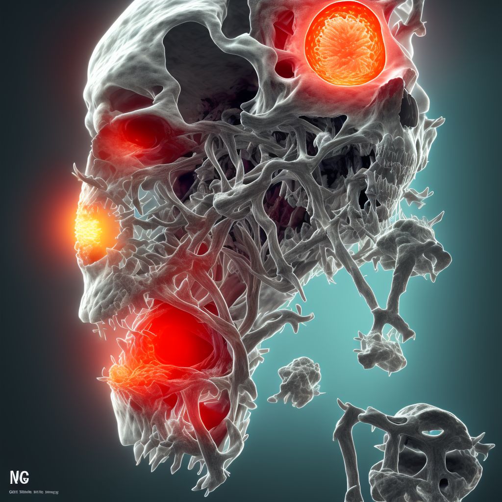 Age-related osteoporosis with current pathological fracture, unspecified lower leg, subsequent encounter for fracture with routine healing digital illustration