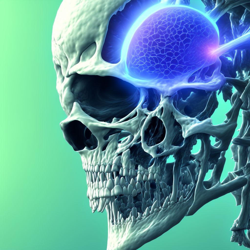 Age-related osteoporosis with current pathological fracture, right ankle and foot, subsequent encounter for fracture with nonunion digital illustration